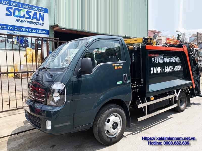 Xe Ép Rác KIA 1.5Tấn Thùng 3 Khối K250 2
