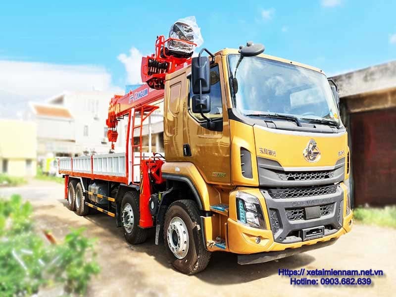 Xe Chenglong 4 Chân Gắn Cẩu Kanglim 12 Tấn