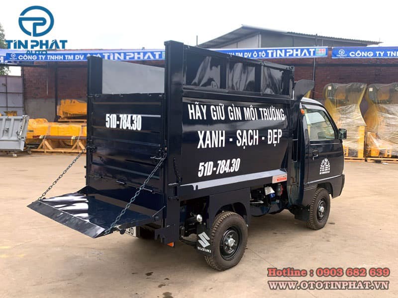 Xe Thu Gom Rác 2 Khối SUZUKI Thu Gom Ngõ Xóm 2
