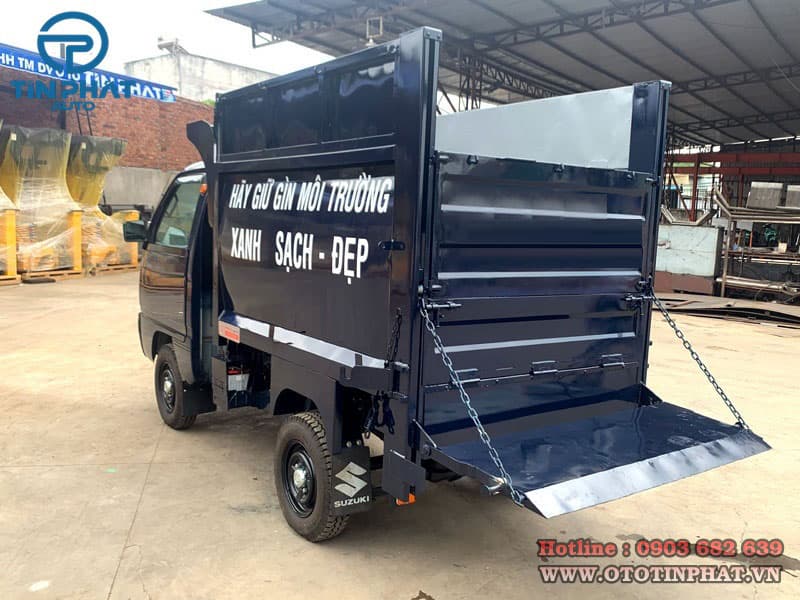 Xe Thu Gom Rác 2 Khối SUZUKI Thu Gom Ngõ Xóm 3