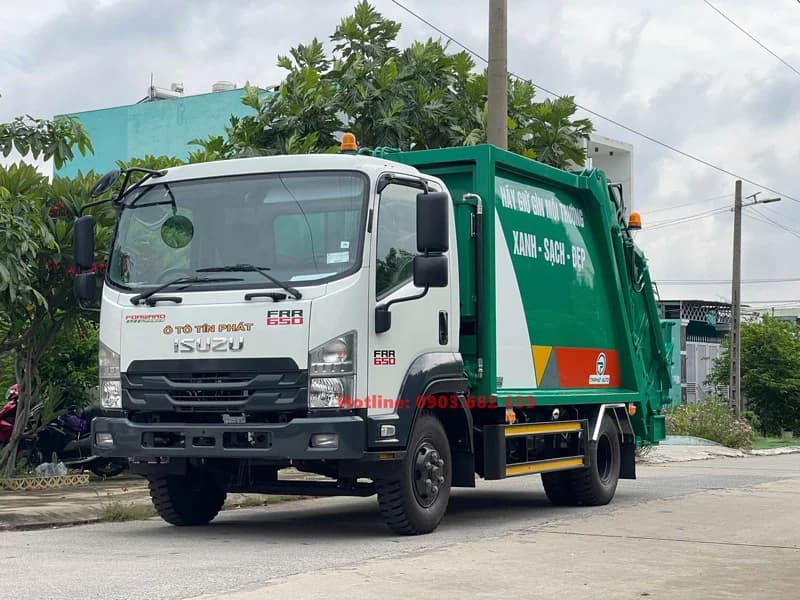 Xe Ép Rác 9 Khối Isuzu FRR90