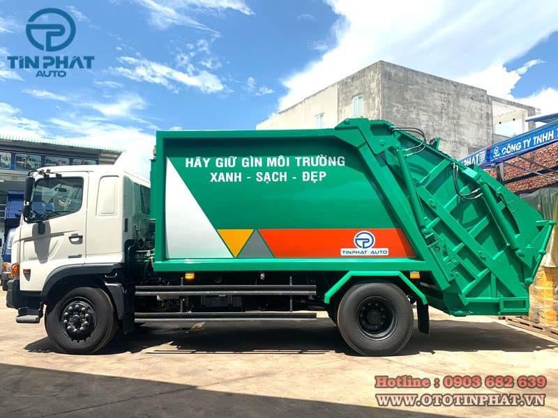 Xe Ép Rác Hino 14 khối 3