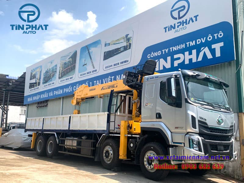 Xe Chenglong 4 Chân Gắn Cẩu Soosan 12 Tấn