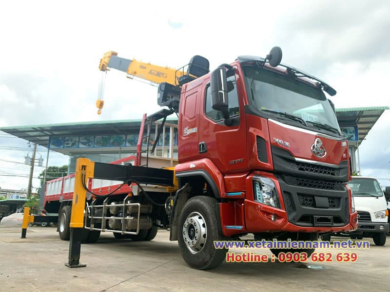 Xe Chenglong 3 Chân Gắn Cẩu Soosan 9 Tấn 7