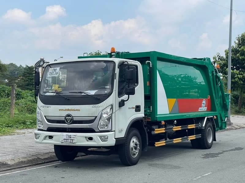 Xe Ép Rác 12 Khối Thaco Ollin S720 4