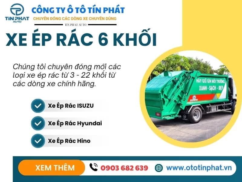 Xe Ép Rác 6 Khối Thaco Ollin S700 2