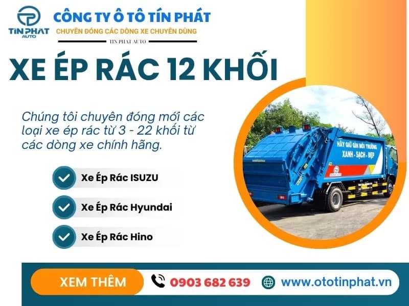 Xe Ép Rác 12 Khối Thaco Ollin S720 3