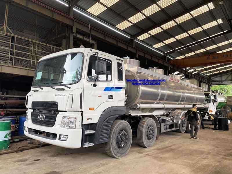 Xe Chở Xăng Dầu 28 Khối Hyundai HD360 Bồn Hợp Kim Nhôm