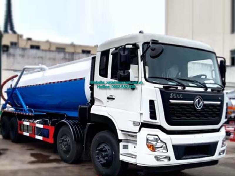 Xe Hút Chất Thải 16 Khối Dongfeng 4 Chân Bồn INOX