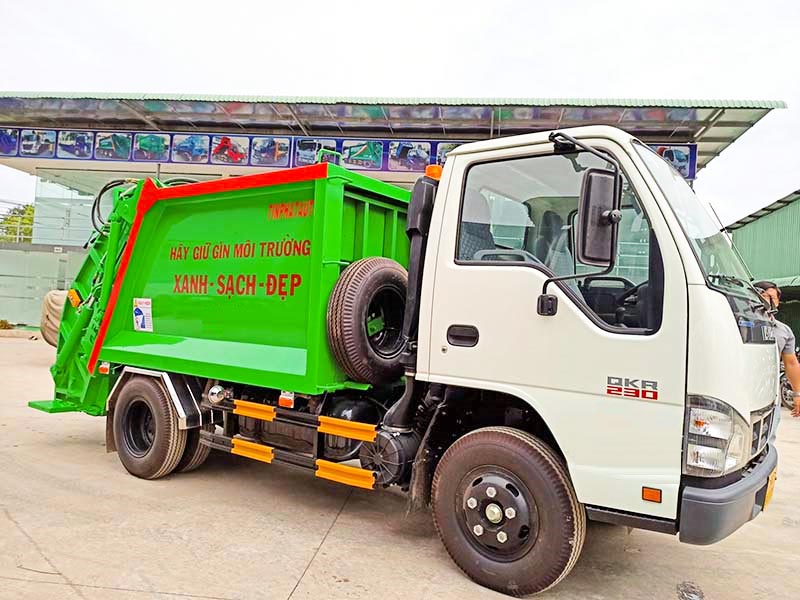 xe ép rác isuzu 3 khối