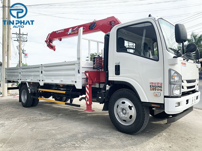 Xe Tải ISUZU 7 Tấn Gắn Cẩu Unic