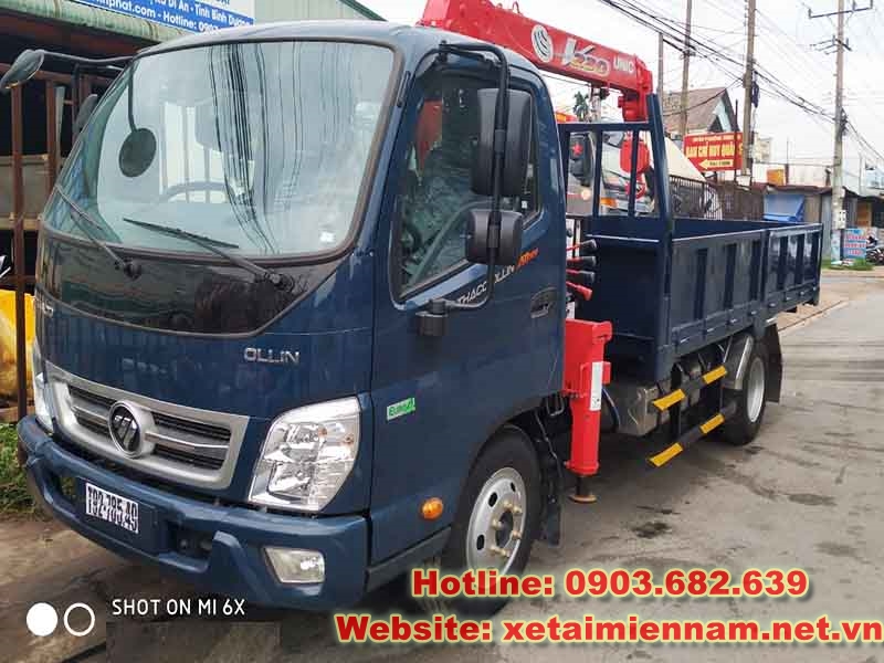 Xe cau thaco olin 350 gan can unic 233