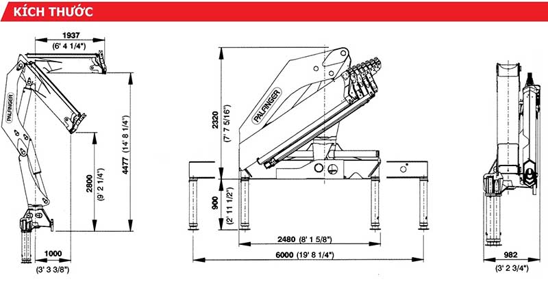 Cẩu Palfinger 12 Tấn