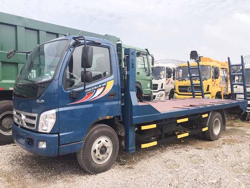 Thaco ollin 6t9 chở máy công trình