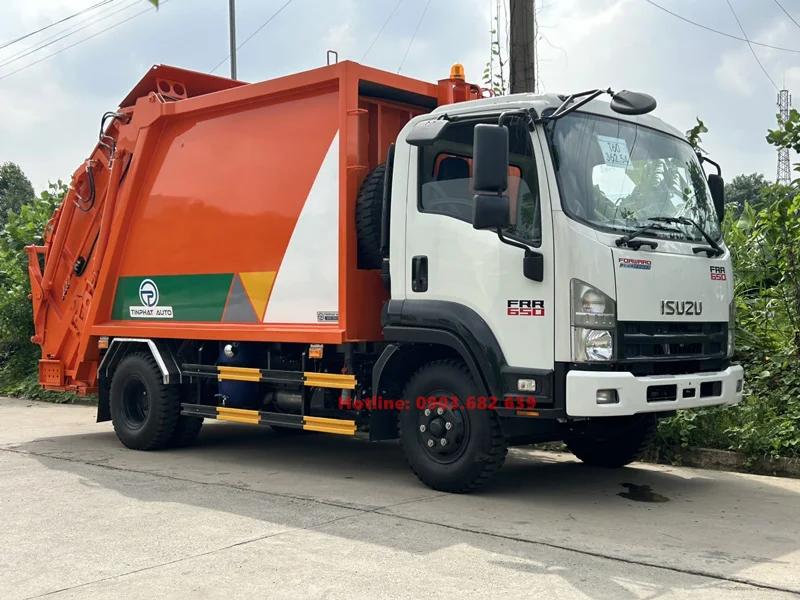 Xe Ép Rác 9 Khối Isuzu FRR90