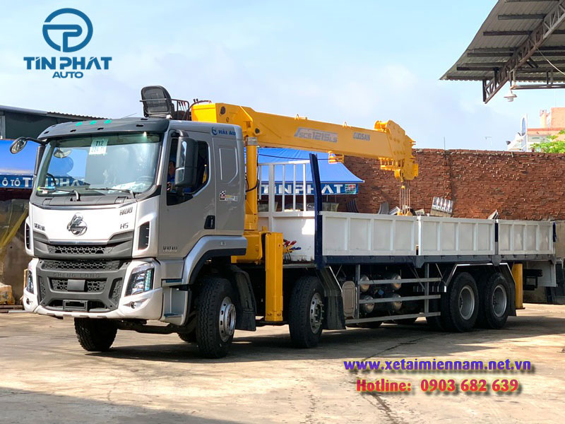 Xe Chenglong 4 Chân Gắn Cẩu Soosan 12 Tấn