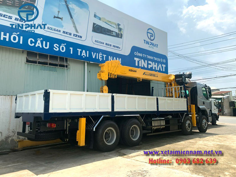 Xe Chenglong 4 Chân Gắn Cẩu Soosan 12 Tấn