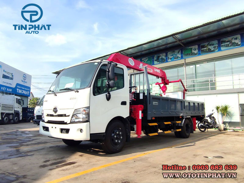Xe Tải Hino Gắn Cẩu Unic 3 Tấn