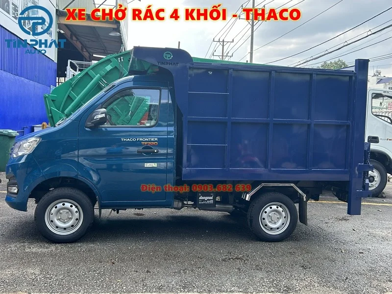 xe chở rác 4 khối thaco